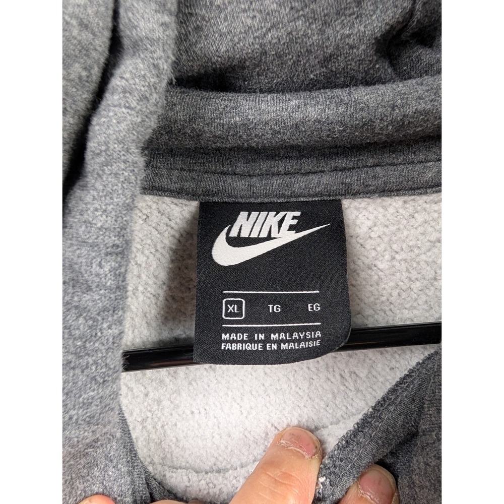 Nike Mens Club Fleece Hoodie Gray XL Pullover Sweatshirt - Picture 5 of 7